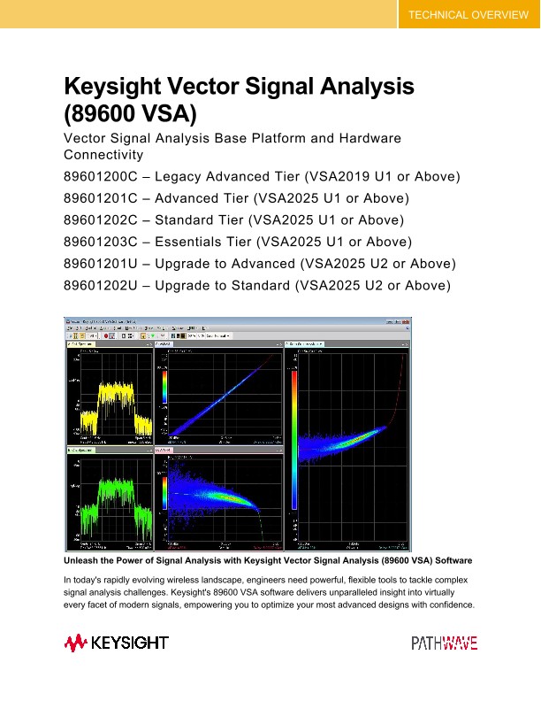 PathWave Vector Signal Analysis (89600 VSA) PDF Asset Page Keysight